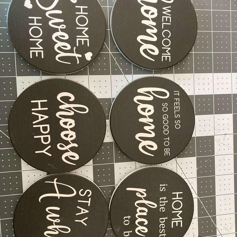 Elegant Black and White Home Coaster Set